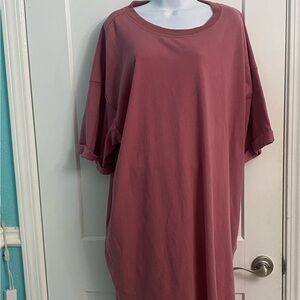 Easel Soft Dusty Rose Cotton Dress